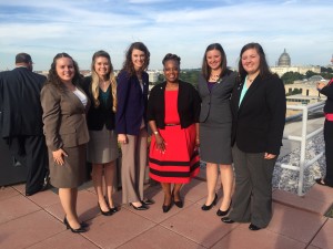 Ashley Leer, third from left, pictured with other future agriculture teachers in Washington, D.C.