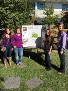 Members of the Agricultural Education Club at the  Safari Edventure Day 2015 from left to right: Meghan Strassburg, Elizabeth Rogers, Melissa Strassburg and Baylee Siemens.