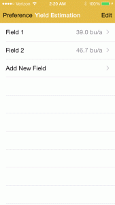Another sample page from Wheat Yield Calculator app.