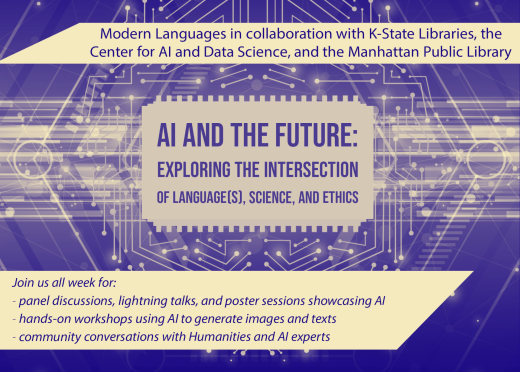 graphic with info about A.I. and the Future sponsors and topics