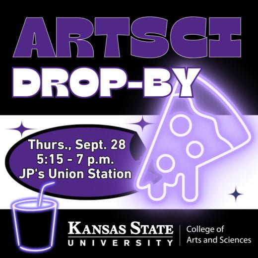 graphic showing info about the ArtSci Drop-By Sept. 28, 2023