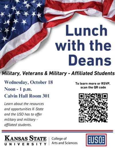 graphic about Oct 18 Lunch with the Deans: Military edition