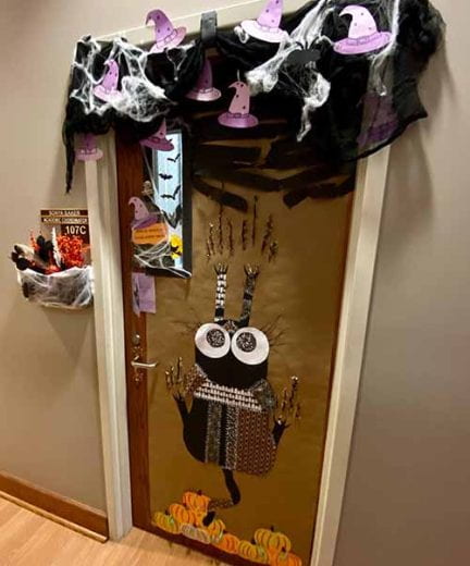 photo of a decorated door