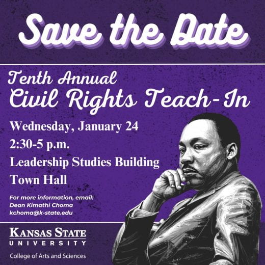 "Save the Date" graphic about the 10th Annual Civil Rights Teach-In Jan. 24, 2024