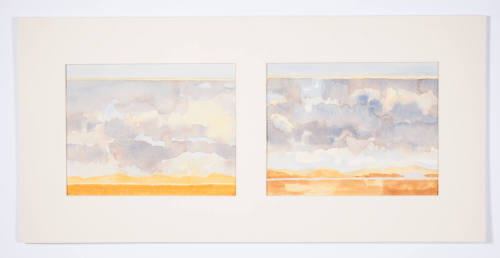 untitled (Kansas landscape), 1978, by Joan Foth, watercolor with graphite on paper, 1997.10 in the Beach Museum of Art collection