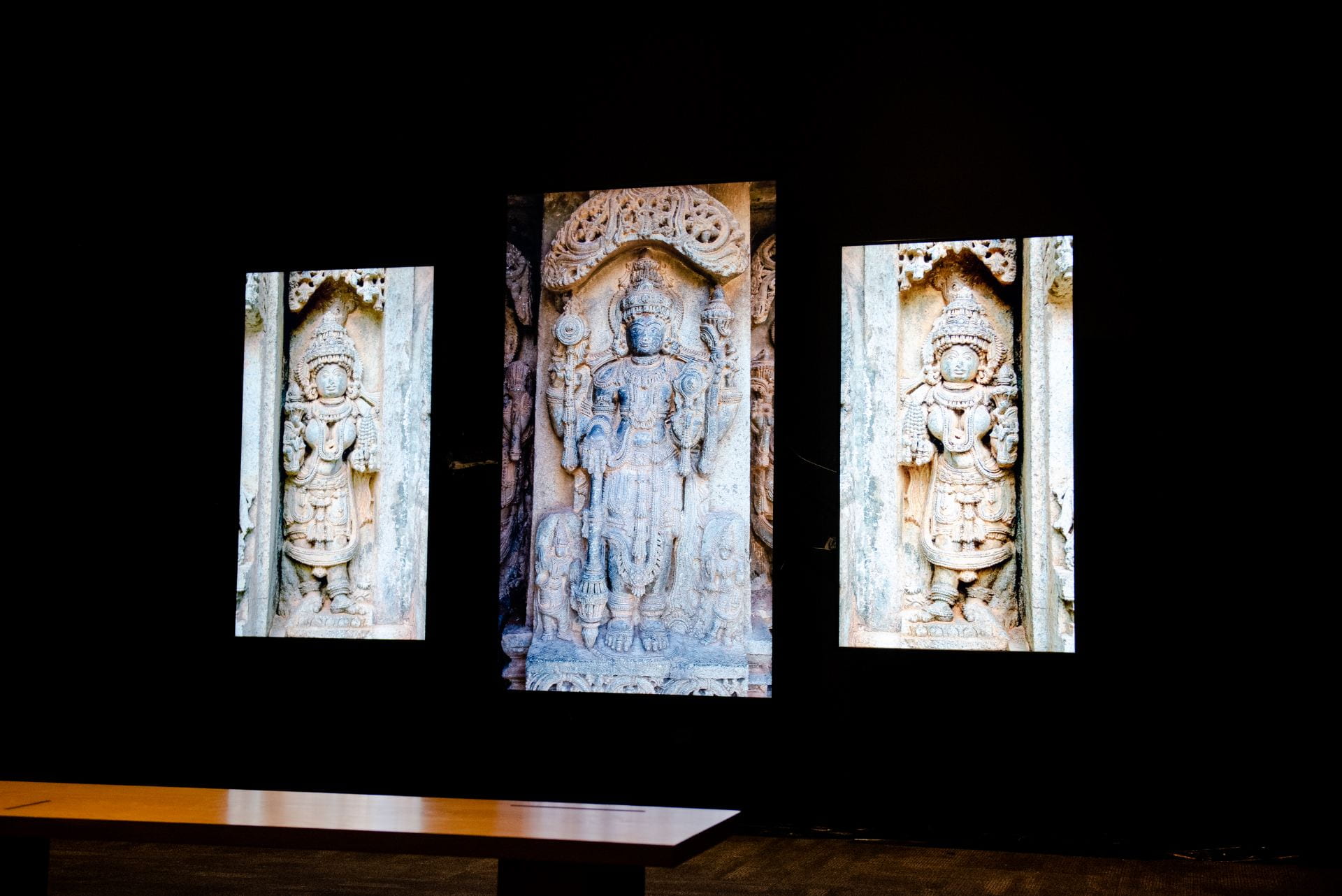 Gallery photo of the exhibition "Transfigurations: Reanimating Ancient Art of India by David Lebrun" at the Beach Museum of Art.
