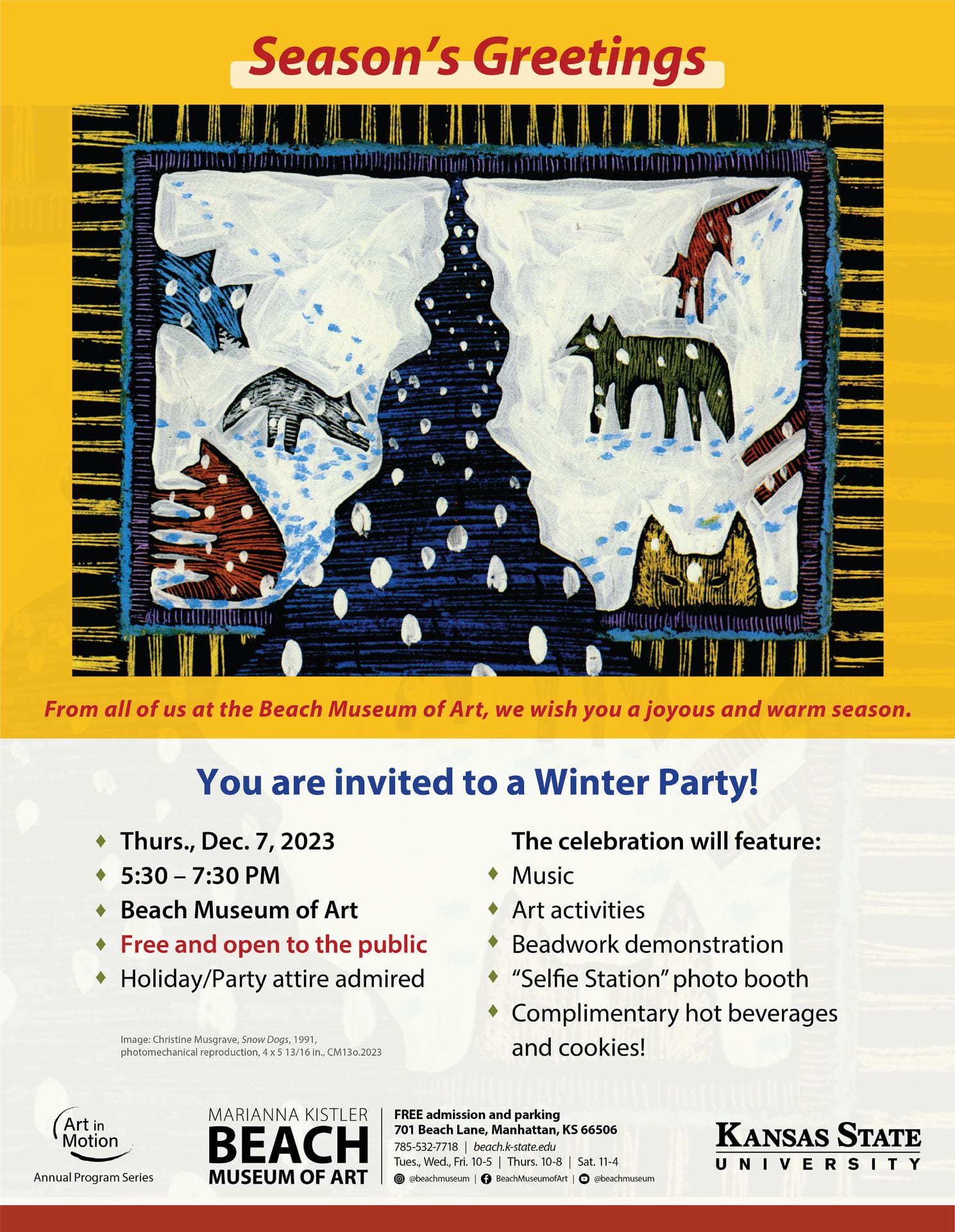 2023 Winter Party flyer