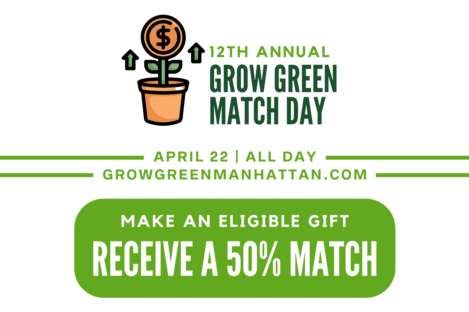 Grow Green Match Day graphic