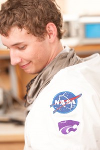 Garrett Peterson performing research for NASA