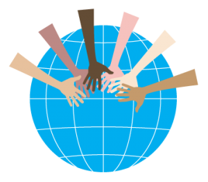 hands across a globe