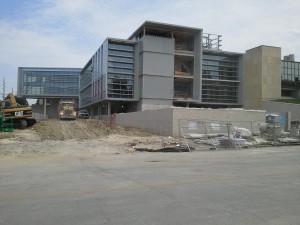 New engineering complex looking from College Heights Road to the north. 