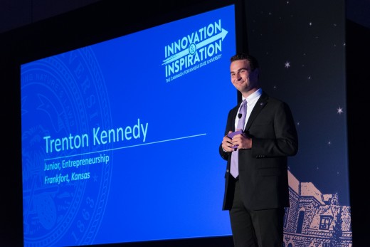 Trenton Kennedy speaks at the KSU event in Dallas on 6/03/2016.