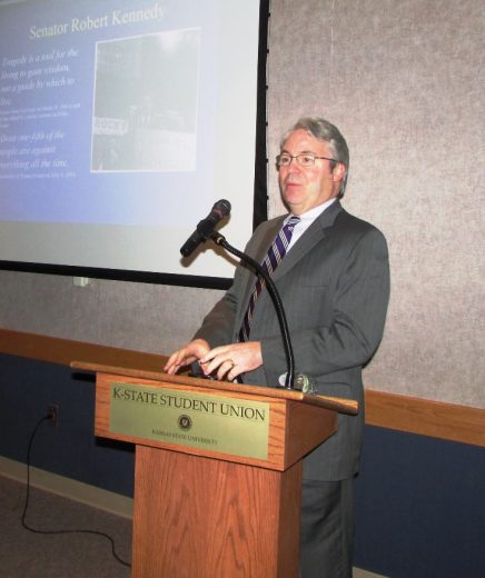 Dr. Kevin Ault presenting for Bascom Lecture series