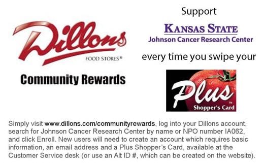 Dillons Community Rewards Program flier