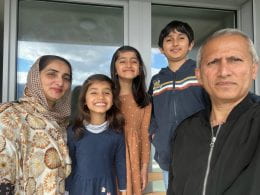 Mansoora Shamim and family